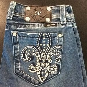 Miss Me Jeans with rhinestones spades & studs